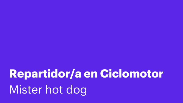 Repartidor/a en Ciclomotor