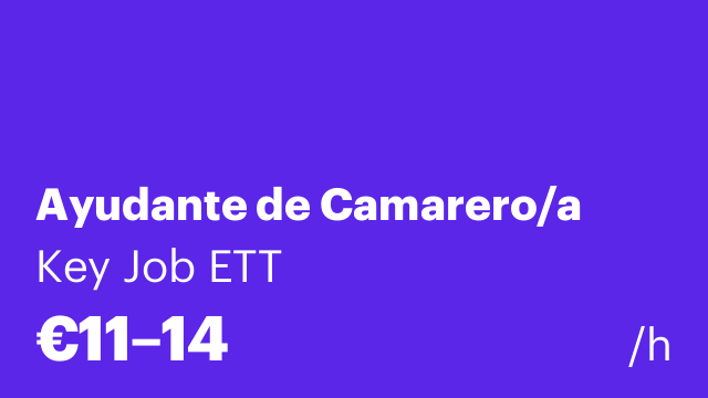 Ayudante de Camarero/a