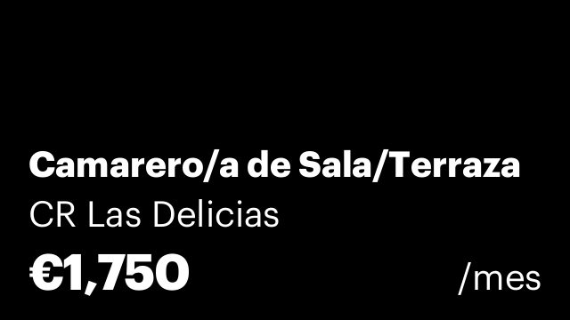 Camarero/a de Sala/Terraza