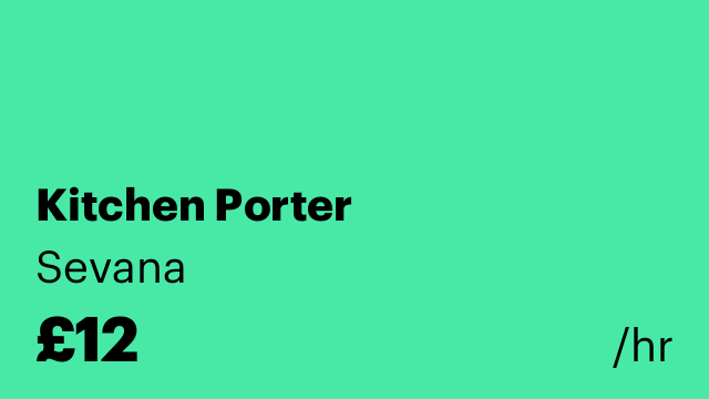 Kitchen Porter