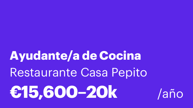 Ayudante/a de Cocina