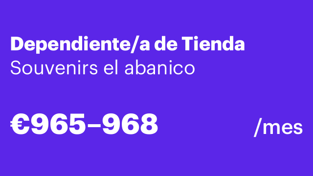 Dependiente/a de Tienda