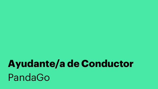 Ayudante/a de Conductor