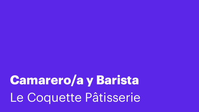 Camarero/a y Barista