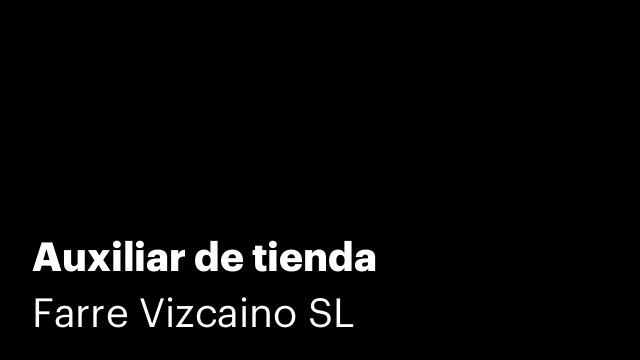 Auxiliar de tienda