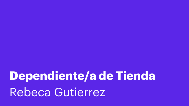 Dependiente/a de Tienda