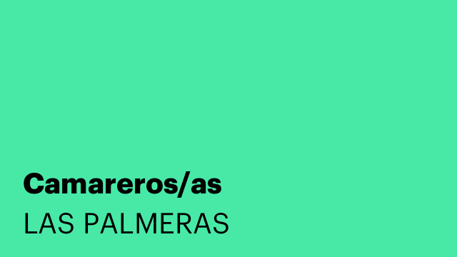 Camareros/as