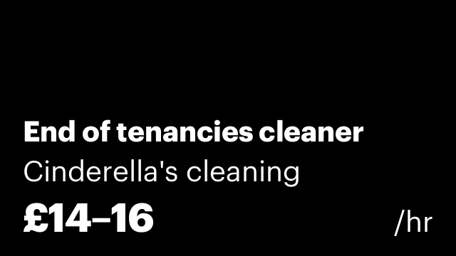 End of tenancies cleaner