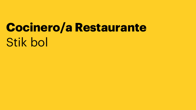 Cocinero/a Restaurante