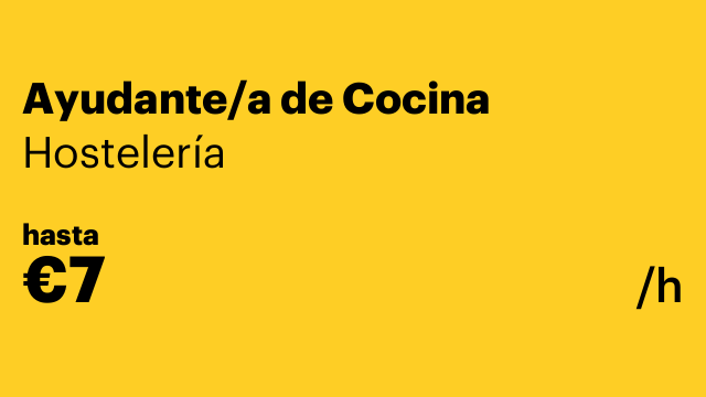 Ayudante/a de Cocina
