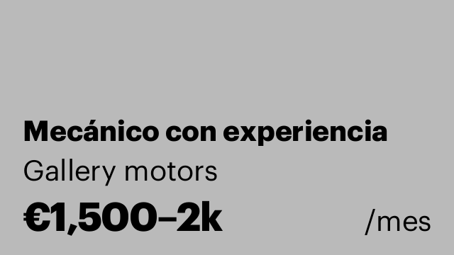 Mecánico con experiencia