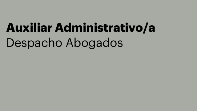 Auxiliar Administrativo/a