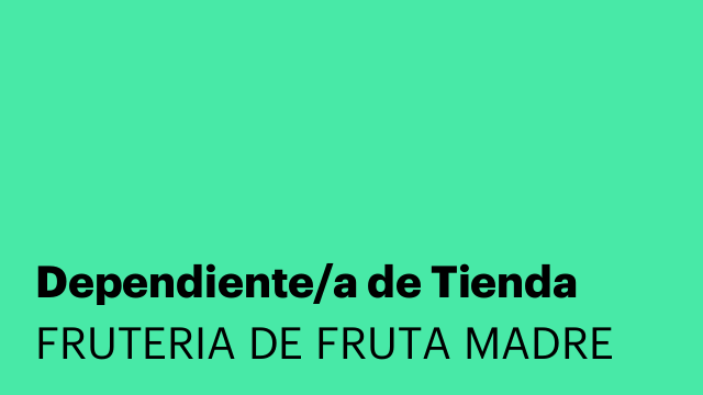 Dependiente/a de Tienda