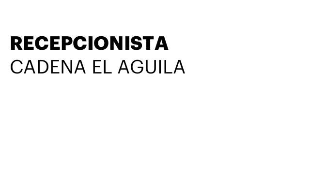 RECEPCIONISTA