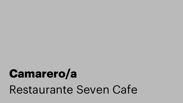Camarero/a