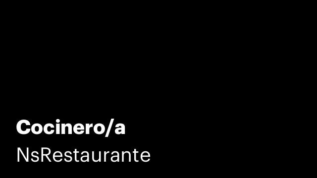 Cocinero/a