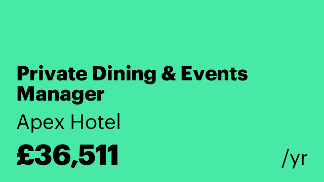 Private Dining & Events Manager