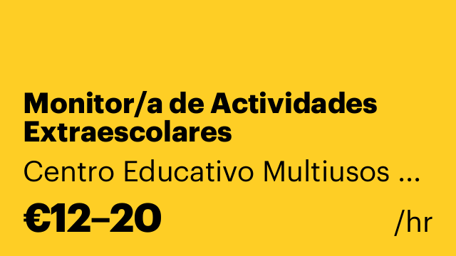 Monitor/a de Actividades Extraescolares