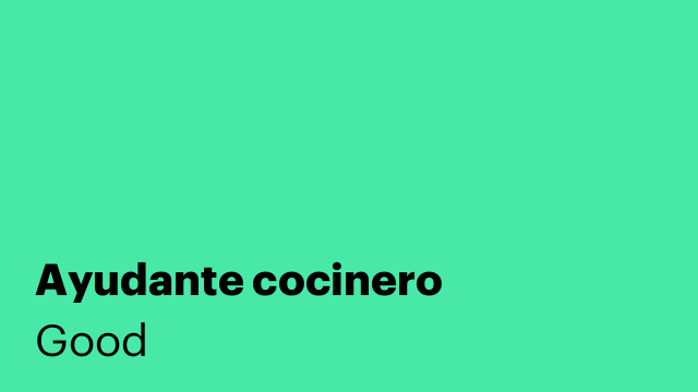 Ayudante cocinero
