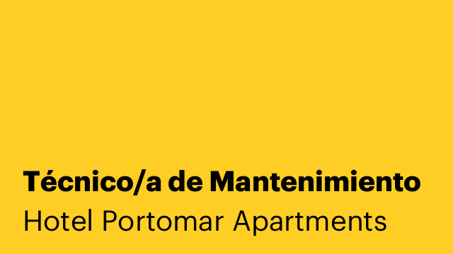 Técnico/a de Mantenimiento
