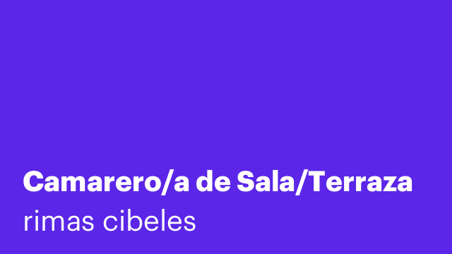 Camarero/a de Sala/Terraza