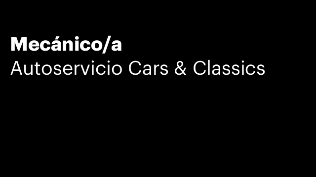 Mecánico/a