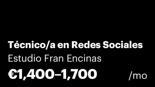 Técnico/a en Redes Sociales