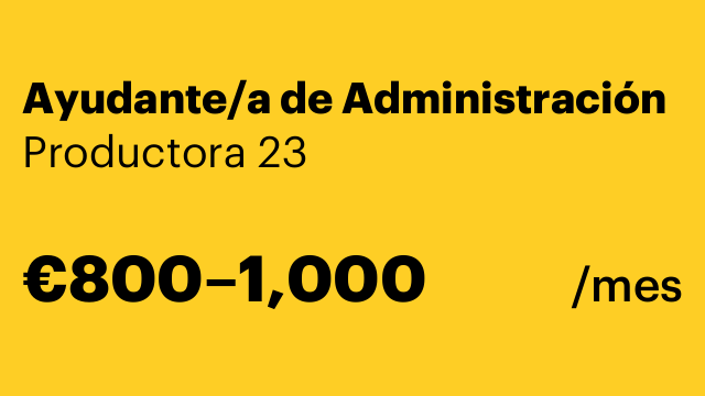 Ayudante/a de Administración