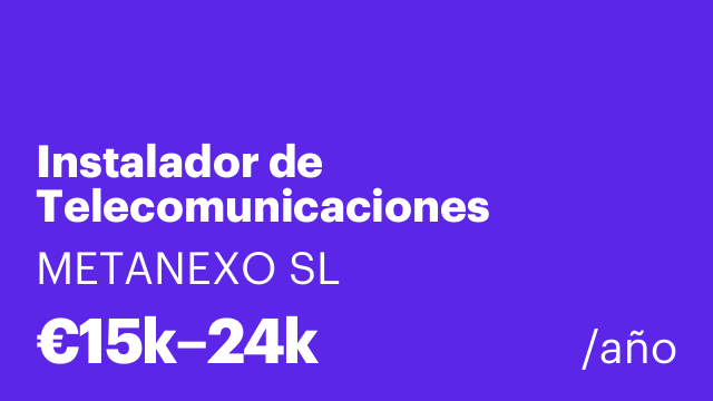 Instalador de Telecomunicaciones