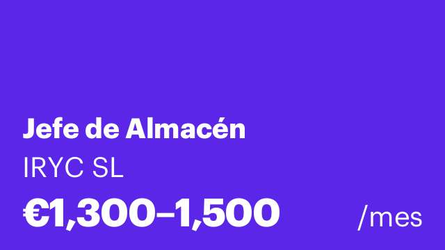 Jefe de Almacén