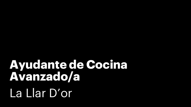 Ayudante de Cocina Avanzado/a