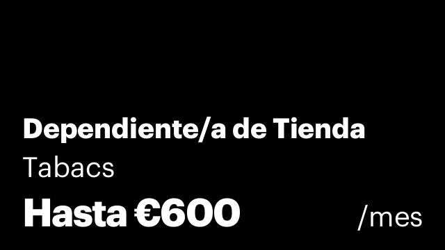 Dependiente/a de Tienda