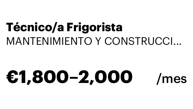 Técnico/a Frigorista