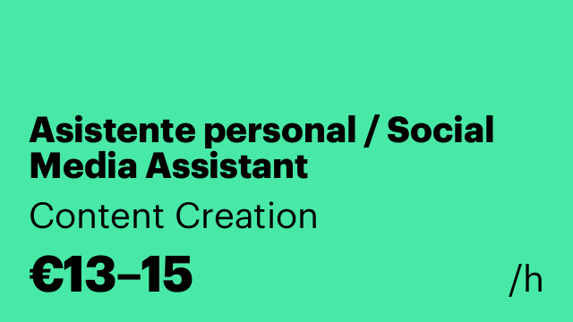 Asistente personal / Social Media Assistant