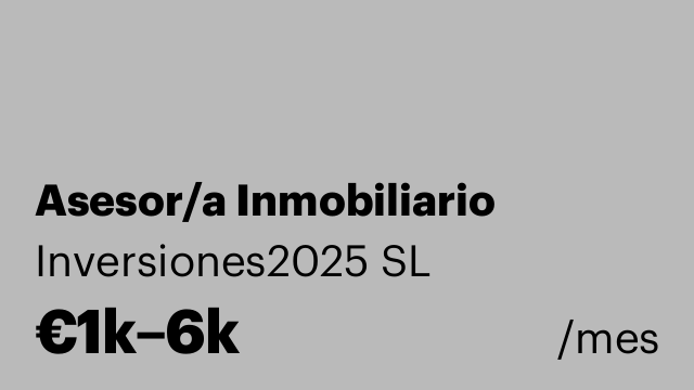 Asesor/a Inmobiliario