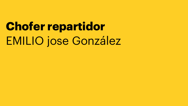 Chofer repartidor