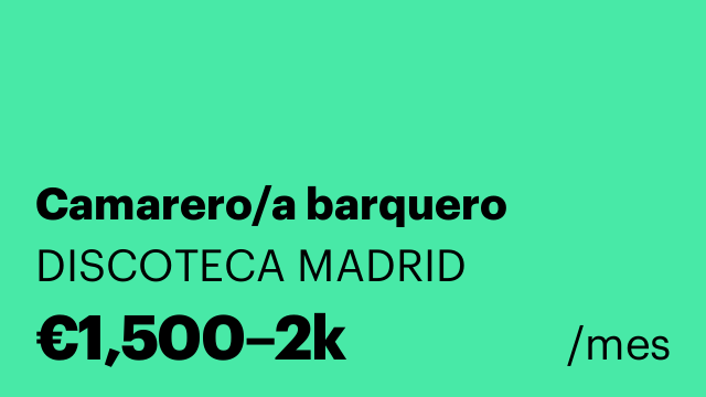 Camarero/a barquero