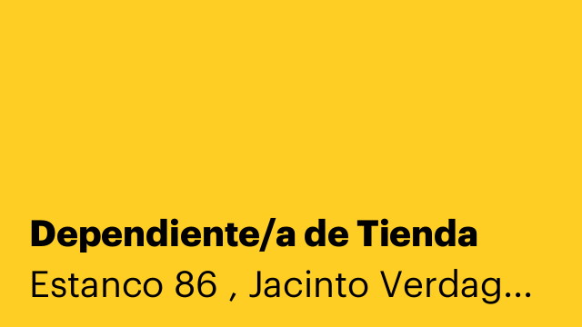 Dependiente/a de Tienda