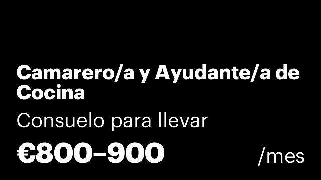 Camarero/a y Ayudante/a de Cocina