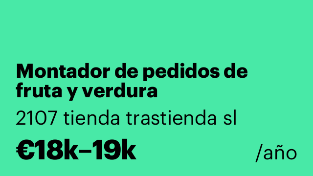 Montador de pedidos de fruta y verdura