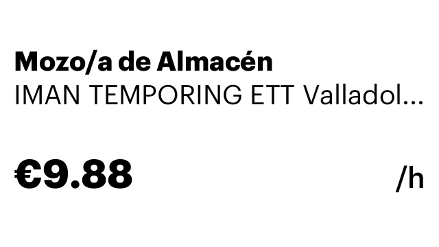 Mozo/a de Almacén