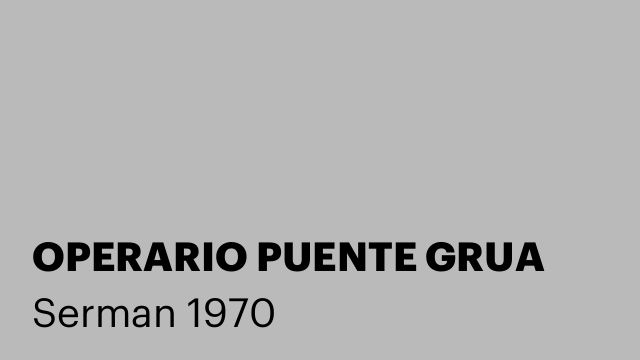 OPERARIO PUENTE GRUA