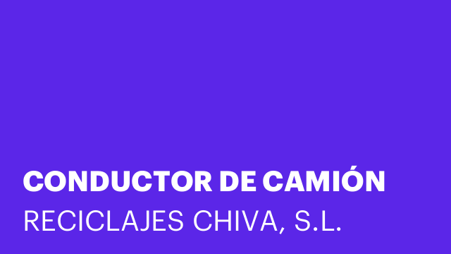 CONDUCTOR DE CAMIÓN