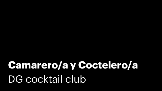 Camarero/a y Coctelero/a