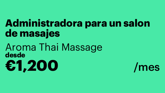 Administradora para un salon de masajes