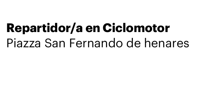 Repartidor/a en Ciclomotor