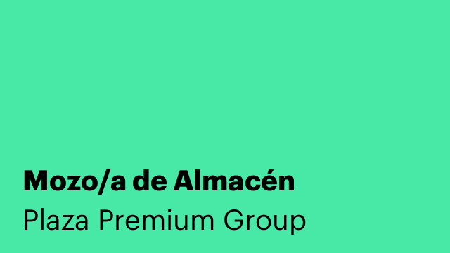 Mozo/a de Almacén