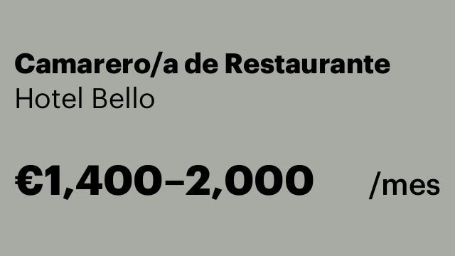 Camarero/a de Restaurante