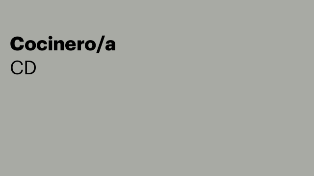 Cocinero/a
