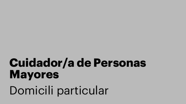 Cuidador/a de Personas Mayores